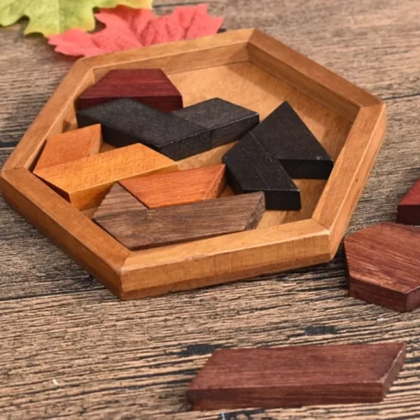 WoodenWits™ Hexagonal  Puzzle Game for Adults & Children - Image 3