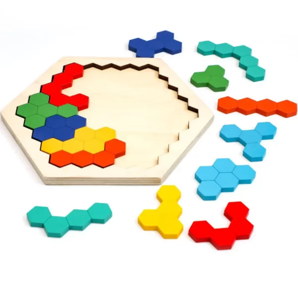 WoodenWits™ Hexagonal  Puzzle Game for Adults & Children - Image 6