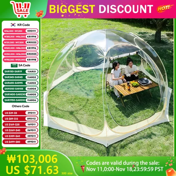 NatureDome™ Transparent Camping Tent