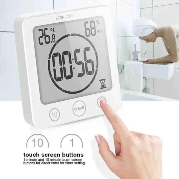 RhythmWall™ Digital Bathroom Digital Clock (Water Resistant) - Image 3